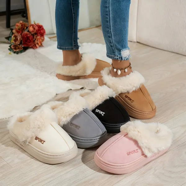 Fluffy Plush House Slippers